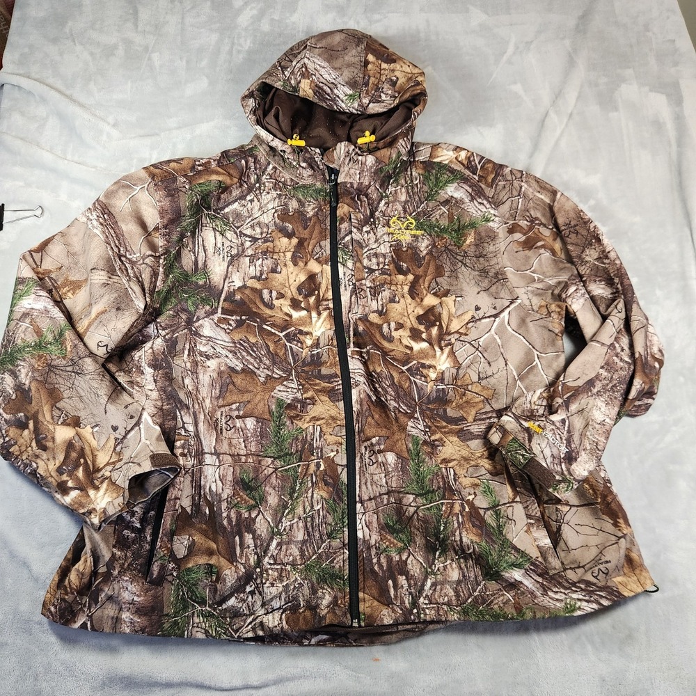 RealTree Tricot Scent Control Water‎ & Windproof Jacket Hunting Sz 3X Outdoors